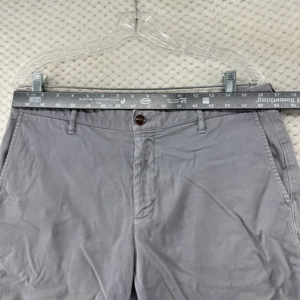 Faherty Chino Shorts Mens 33 Gray Pima Cotton Stretch Casual Summer 8